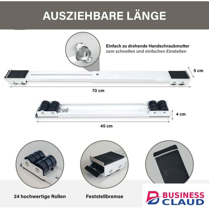 Extendable Appliance Rollers Furniture Washing Machine Fridge Stand Moving base