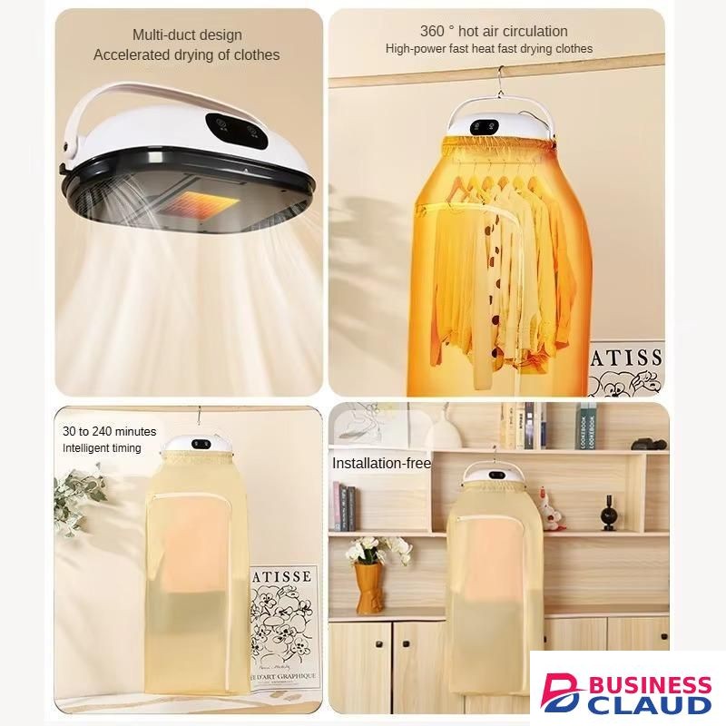 Cloth Hanging Dryer Foldable Electric Fast Heating Air Mini Folding Dryer Machine Portable Compact Clothes Dryers With Bag