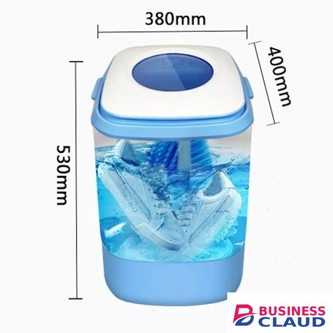 Mini washing machine with shoe brush