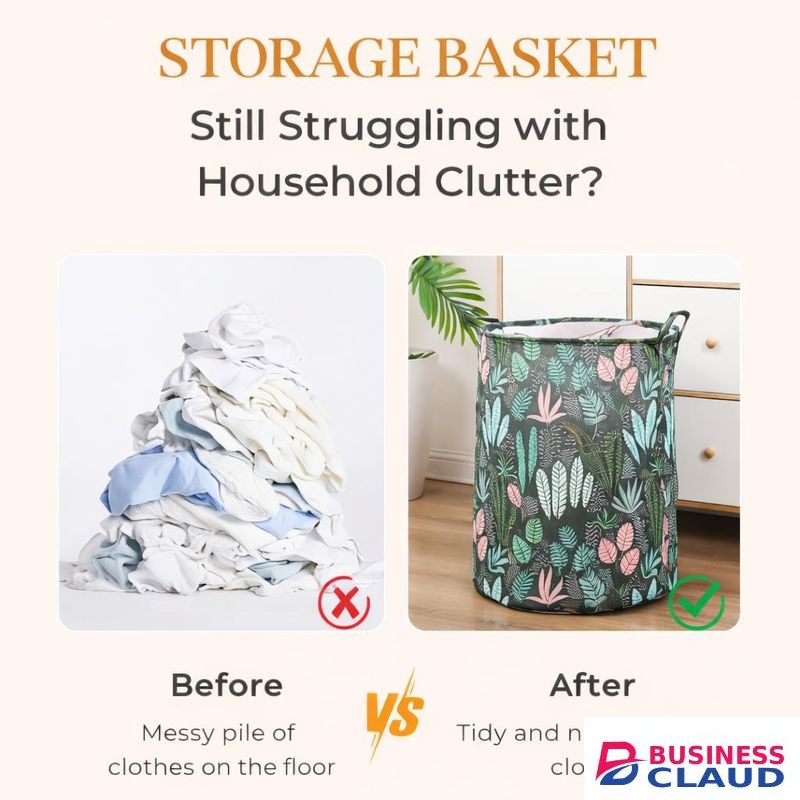 Dirty Laundry Basket Cow Print Storage Baskets with Handles for Laundry, Toys, Clothes & Home Organization