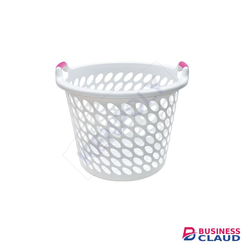 Kenpoly Laundry Basket No. 3 Plastic & Open - Top Width 58x Height 46cm - White