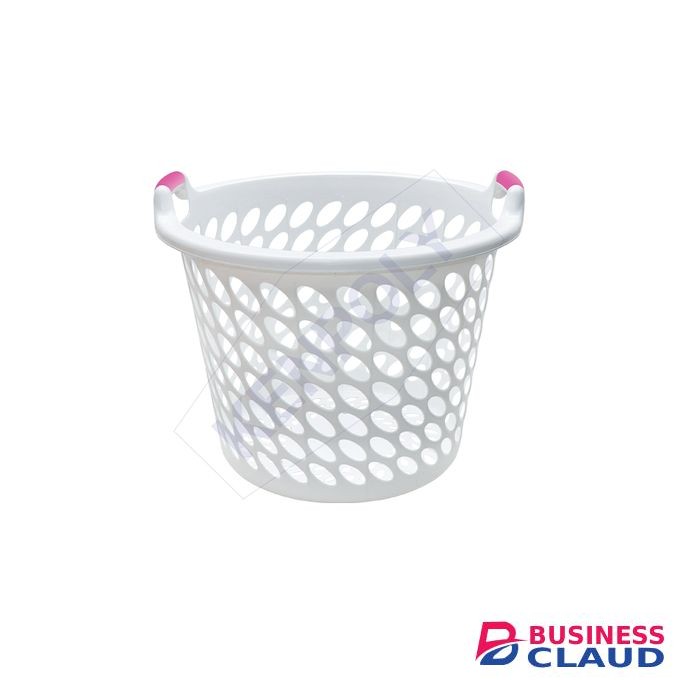 Kenpoly Laundry Basket No. 3 Plastic & Open - Top Width 58x Height 46cm - White
