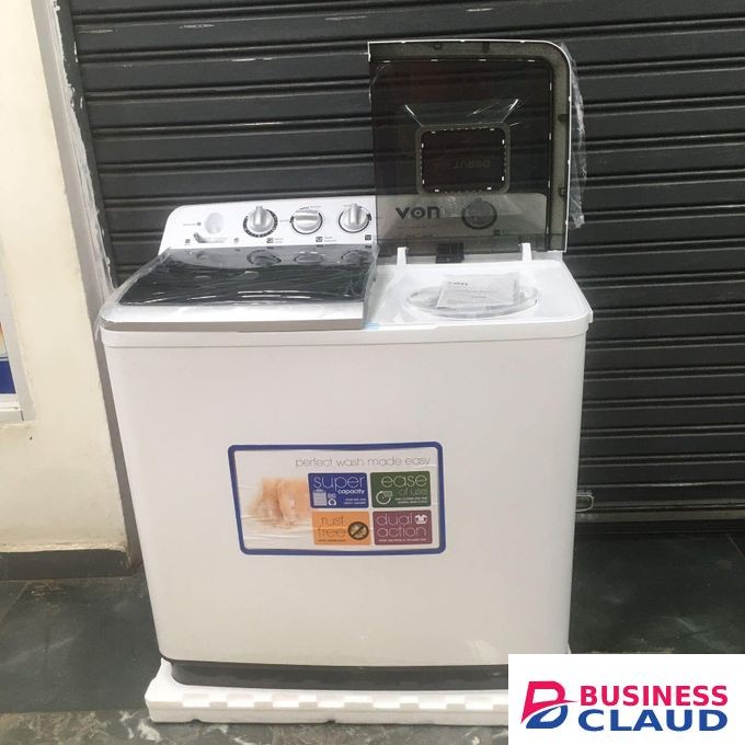 VON Hotpoint 10Kg Twin Tub Washing Machine-White