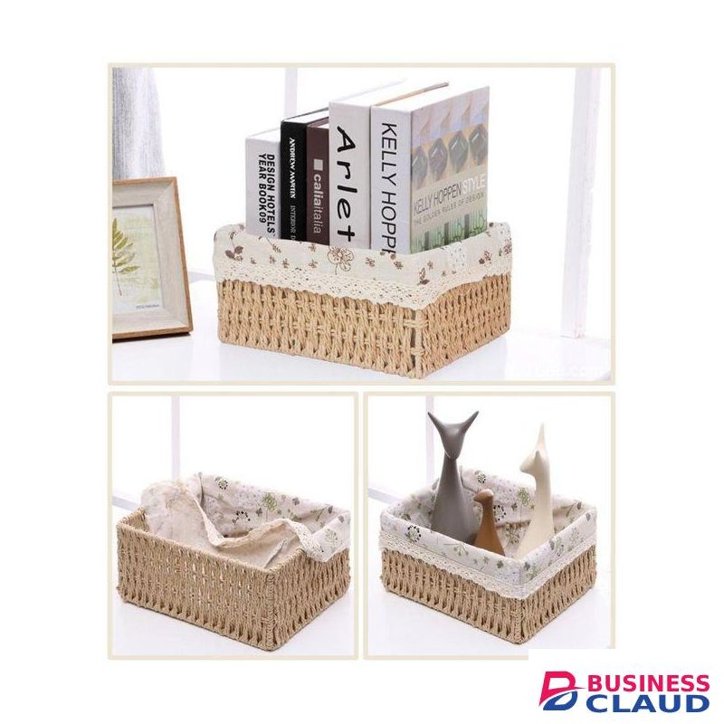 3pc wicker/rattan storage baskets