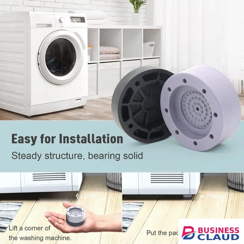4PCS Anti-Vibration Pads For Washing Machine & Dryer- Shock Absorbing Noise Cancelling Floor Protection