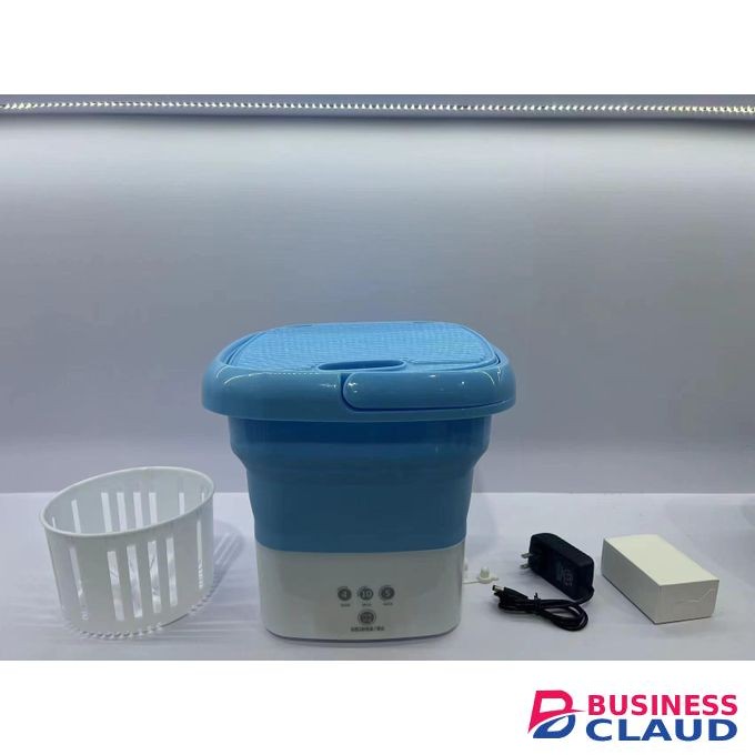 10L Portable Collapsible Mini Washing Machine with Spin Dryer Basket, Foldable Ultrasonic Turbo Washer for Small Clothes and Travel