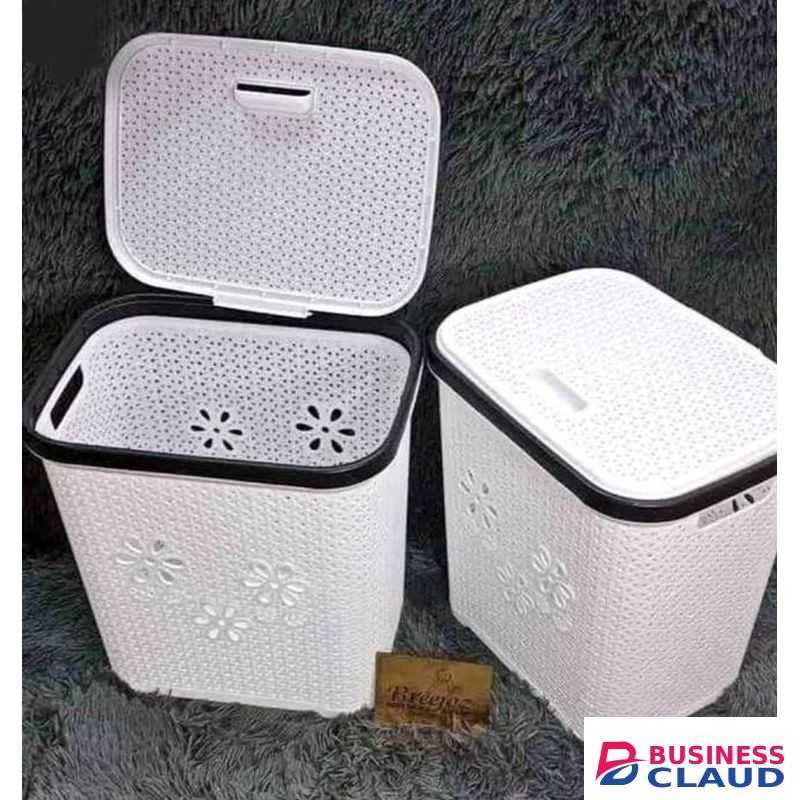 Adix Big plastic closed laundry basket