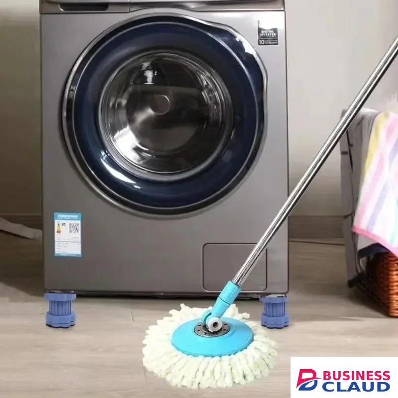 4Pcs Washing Machine Anti Vibration Pads, Height Adjustable Dryer Shock and Noise Cancelling Pad, Anti-Walk Washer Foot Pad Protect Pedestals, Anti-Slip Rubber Leveling Feet Stabilizer, Shock Pads