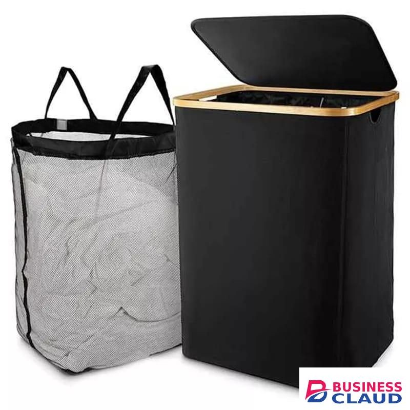 Foldable Laundry Basket With Lid And Inner Bag