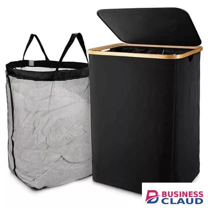 Foldable Laundry Basket With Lid And Inner Bag