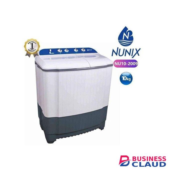 Nunix NU10-2009 Twin Tub Semi Automatic Washing Machine 10kg