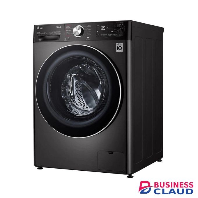 LG F4V9BWP2EE Front Load Washing Machine, 12KG - Black