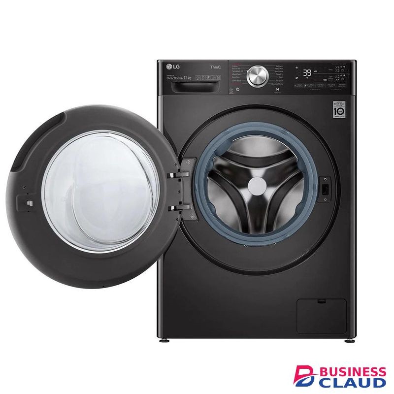 LG F4V9BWP2EE Front Load Washing Machine, 12KG - Black