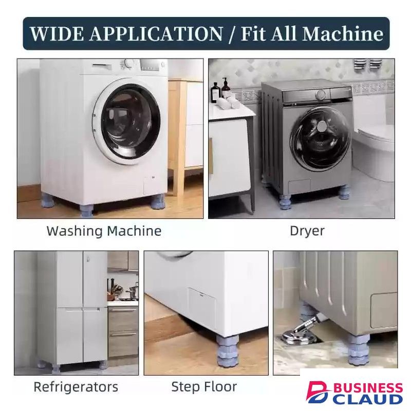 4Pcs Washing Machine Base Foot Pads Shockproof Kitchen Appliances Anti-walk Foot Pads raise height