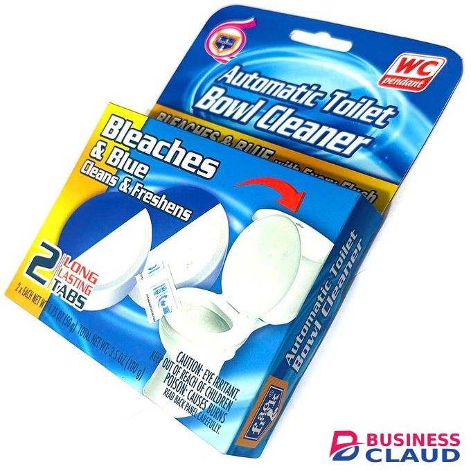 KUAKUA 2 Long Lasting Tabs - Automatic Toilet Bowl Cleaner Blue And Bleaches Flush Household Cheap Cleans & Freshens Cleaning Tank