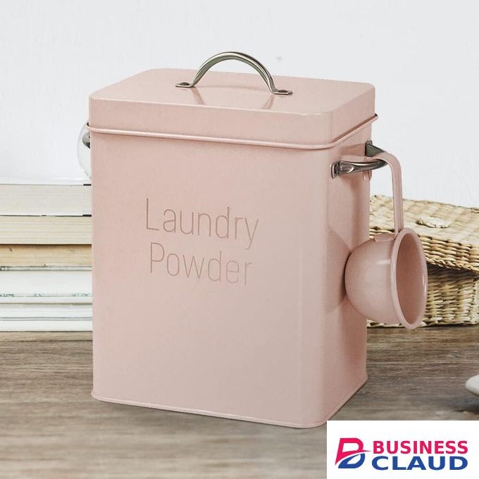 3KGs Airtight and Durable Laundry Powder Tin a Scoop and Side Handles