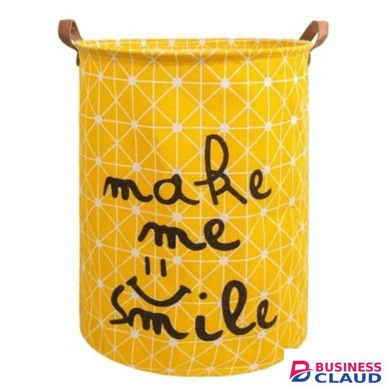 Foldable Waterproof Round Cotton Linen Laundry Basket