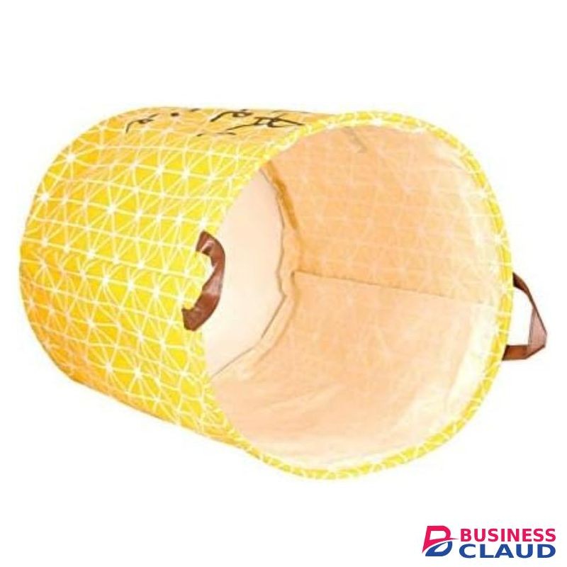 Foldable Waterproof Round Cotton Linen Laundry Basket