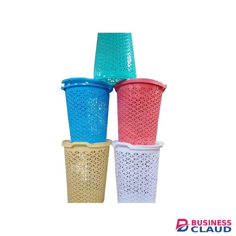 Durable Plastic Laundry Basket ventilated to allow proper air circulation to reduce odors, comfortable side handles make it easy to carry. Ideal for homes, hostels, and laundries, this basket is perfect for organizing clothes neatly and efficiently.