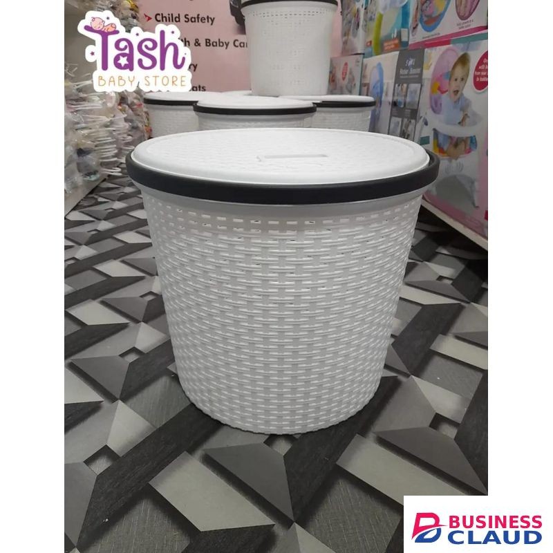 1pc Round Multipurpose / Laundry Basket with Lid