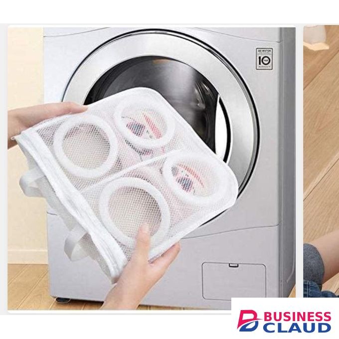 Mesh Washing Machine Shoes Bag with Zipper – Anti-Deformation Laundry Bag for Travel, Storage, and Air Drying