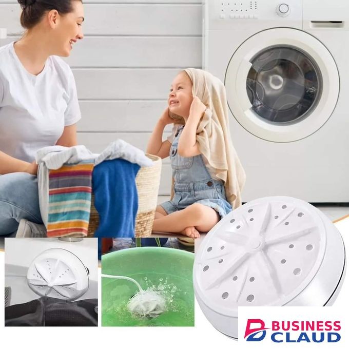 Turbine Multi-Purpose Ultrasonic Mini Washing Gadget - Strong Power, Lightweight for Travel, Forward and Reverse Cleaning