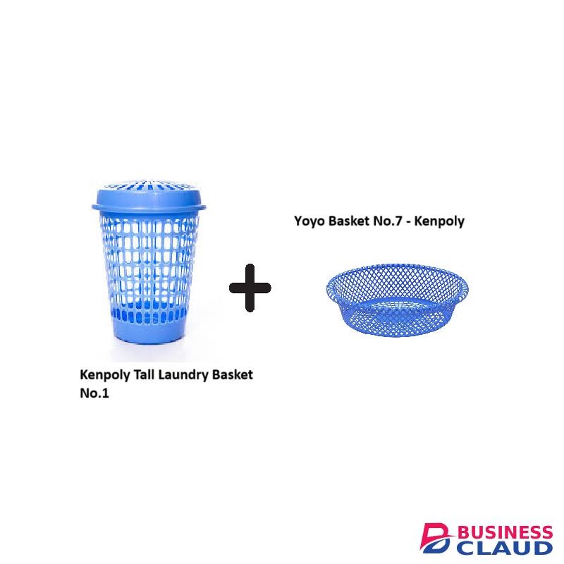 Kenpoly Tall Laundry Basket No.1 + YOYO Basket No.7