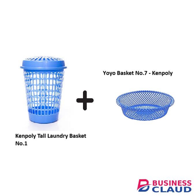 Kenpoly Tall Laundry Basket No.1 + YOYO Basket No.7