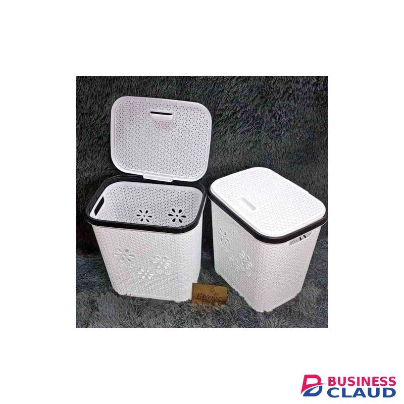 Kenstar Plastic Laundry Basket With Lid-1pc