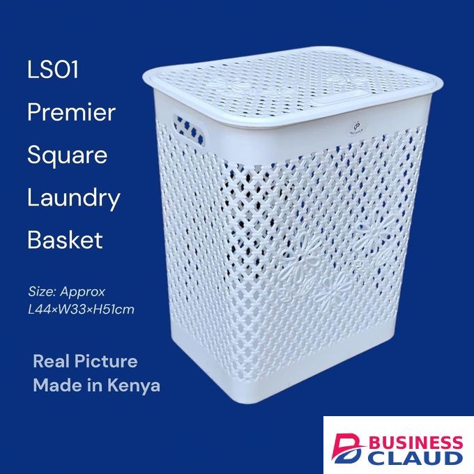 Heavy duty Square laundry basket with lid