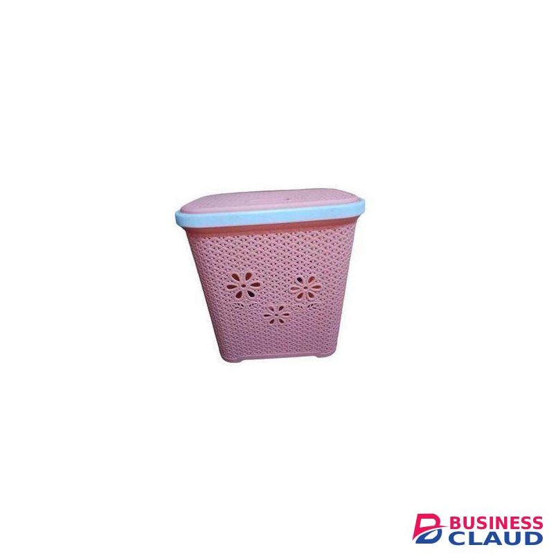 Adix Laundry Basket (Square) With Lid - Multi-Colored WITH LID