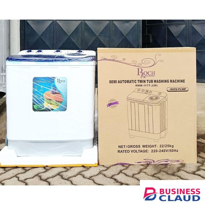 Roch Twin Tub Washing Machine 11kg Semi Automatic