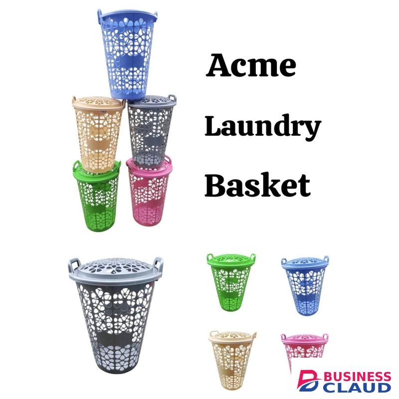 Durable Plastic Laundry Basket with handles ventilated to allow proper air circulation to reduce odors, comfortable side handles for easy to carry. Ideal for homes, hostels, and laundries, perfect for organizing clothes neatly and efficiently.
