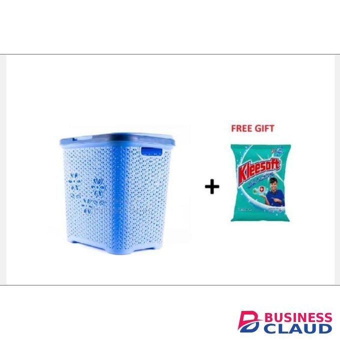 Laundry Basket – Durable Multi-Purpose Washing Basket with Free Kleesoft Washing Powder perfect for washing, soaking, carrying, or storing clothes.comes with free Kleesoft washing powder thus complete laundry solution for home, hostel, commercial use.