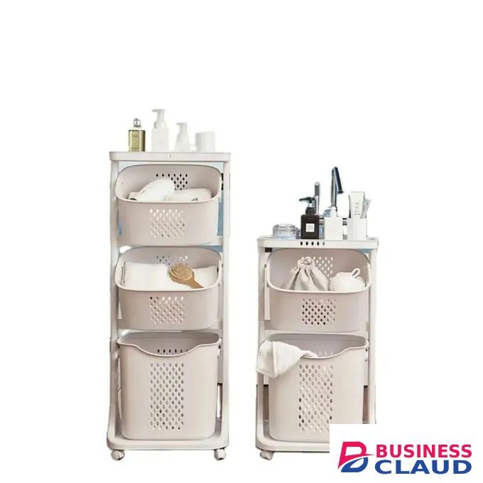 Wheeled laundry basket