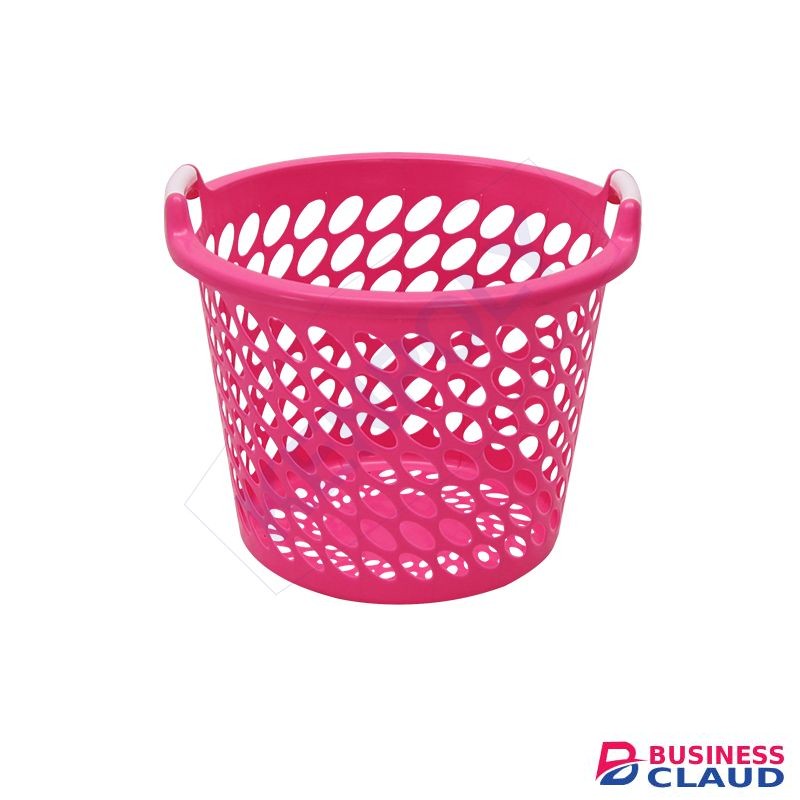 Kenpoly Laundry Basket No. 3 Plastic & Open - Top Width 58x Height 46cm - Pink