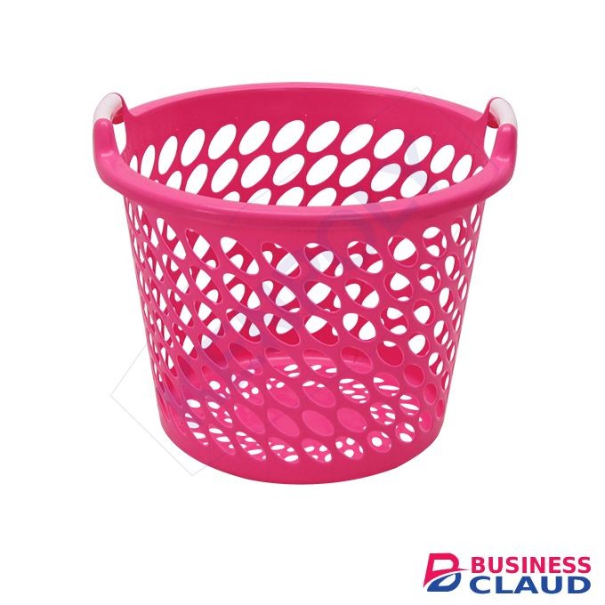 Kenpoly Laundry Basket No. 3 Plastic & Open - Top Width 58x Height 46cm - Pink
