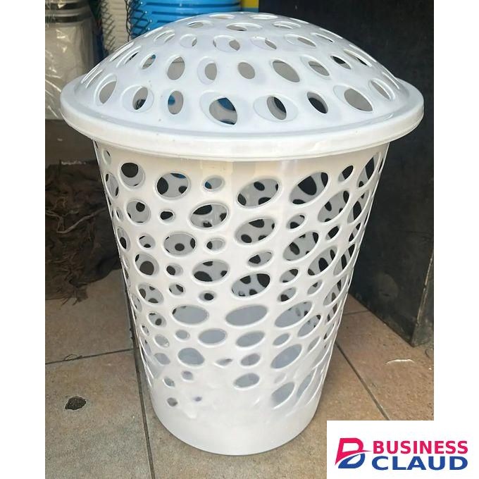 Kenpoly White Tall Laundry Basket No.2