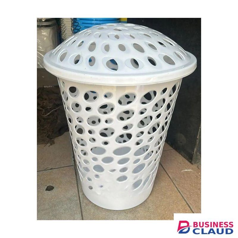 Kenpoly White Tall Laundry Basket No.2