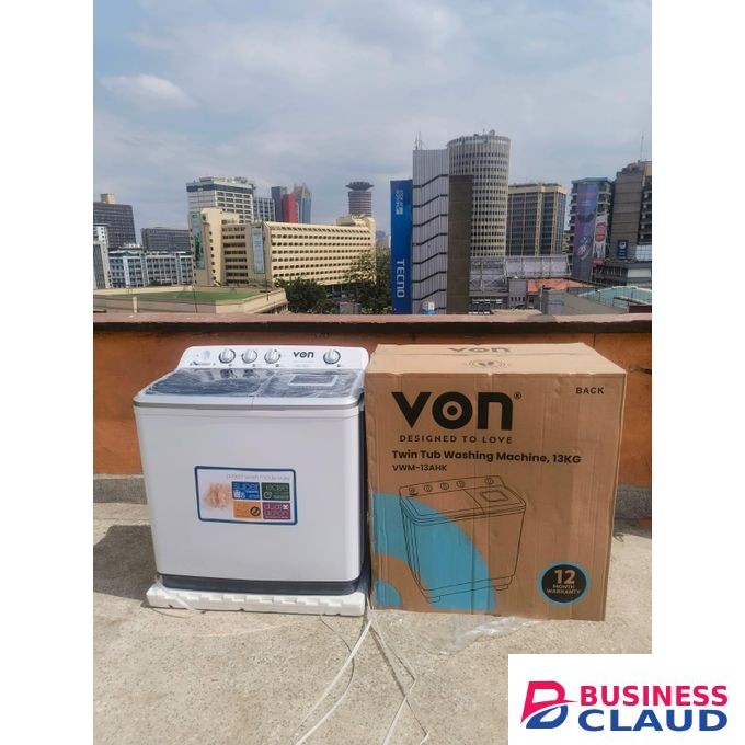 VON 13Kg Jumbo Twin Tub Washing Machine
