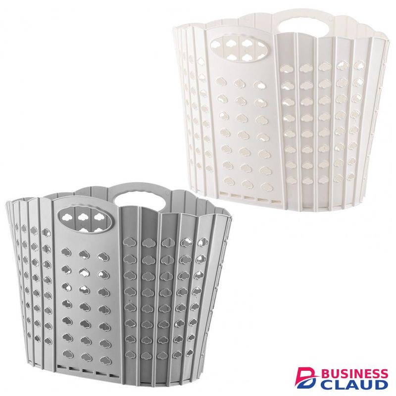 Space-Saving Collapsible Plastic Laundry Basket