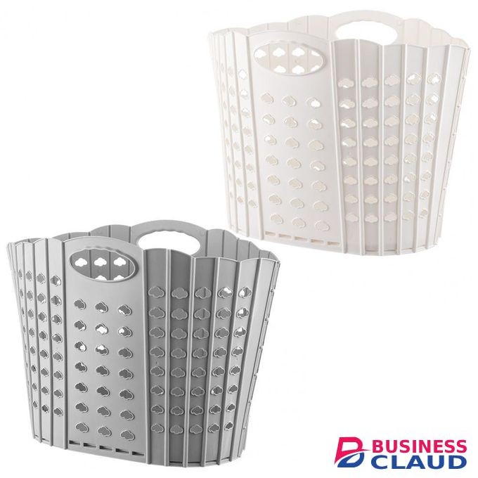 Space-Saving Collapsible Plastic Laundry Basket