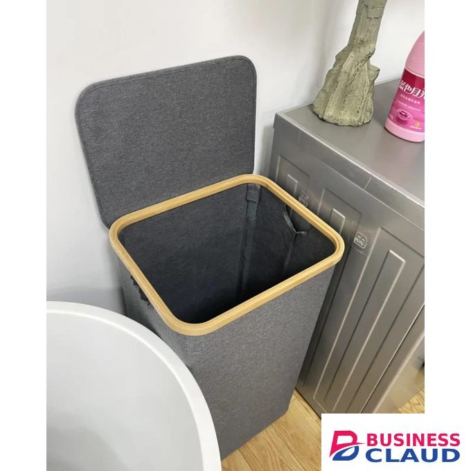 Fordable laundry basket with an inner bag