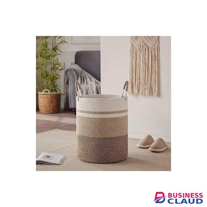 Un Branded Wooven decorative laundry basket