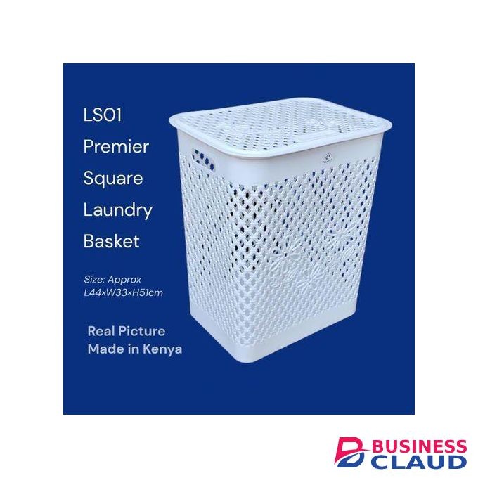 Premier Heavy duty Square laundry basket with lid