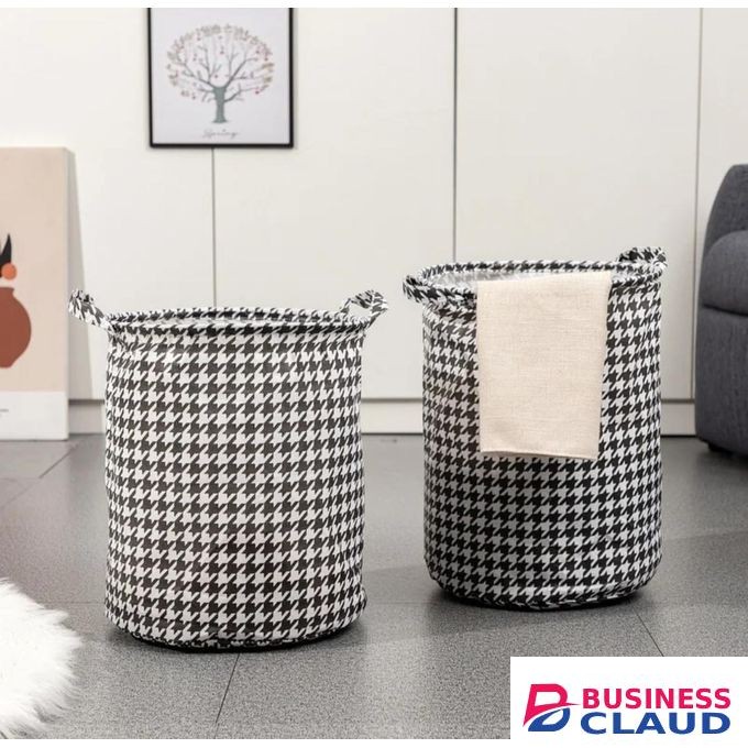 Foldable fabric laundry basket