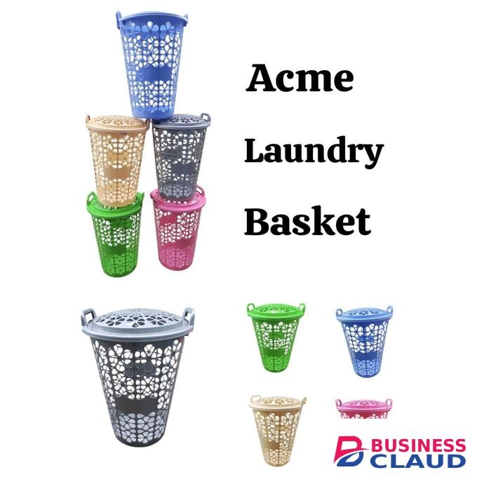 ACME 1pc Laundry Basket with Handles strong and practical solution for carrying, sorting, and storing clothes Ventilated Design: Allows air circulation to reduce odors Ideal for home, guest houses, dorms, and laundries
