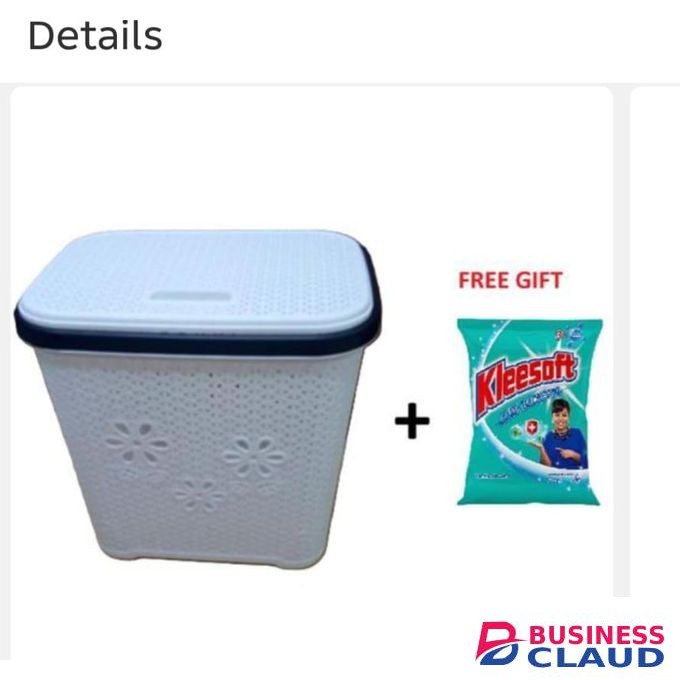 Laundry Basket Durable Multi-Purpose Washing Basket with Free Kleesoft Washing Powder lightweight & perfect for washing, carrying, storing clothes. comes with free Kleesoft washing powder thus complete laundry solution for home, hotel or commercial use