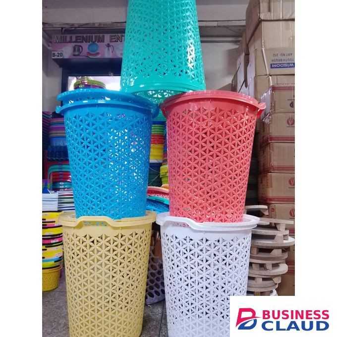 Laundry Basket with Handles strong and practical solution for carrying, sorting, and storing clothes Made from durable plastic, it is designed for everyday household use Ideal for home, dorms, guest houses, and laundries