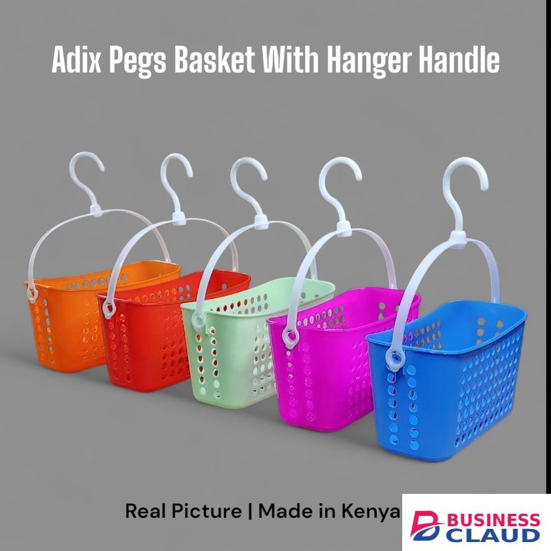 Adix peg basket rectangular with hanger handle